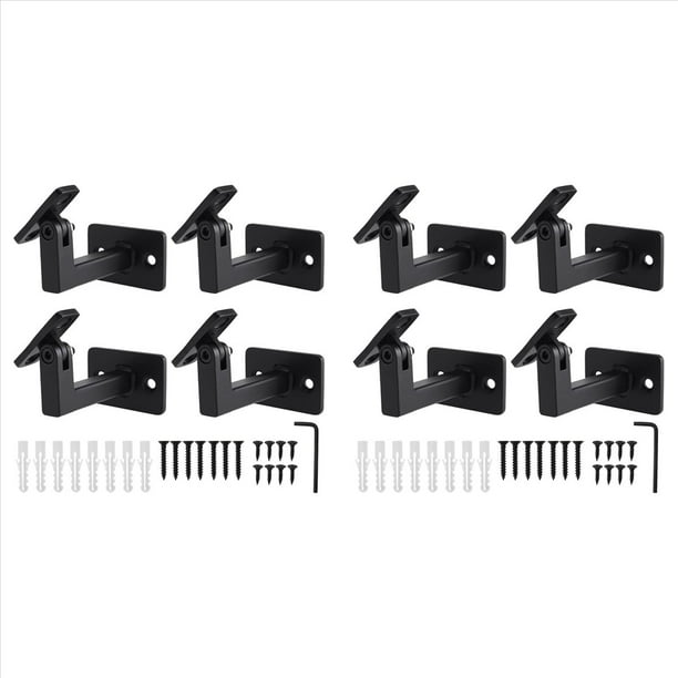 8 Soportes de Pasamanos Ajustables, Soportes de Barandilla de Escalera, Soportes de Pasamanos para Escaleras, Soportes Montados en la Pared
