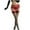 Red, variant on Mashaouyo 2025 Intimates Womens High Waist Patterned Fishnet Tights Suspenders Pantyhose Thigh High Stockings Black