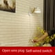thumbnail image 1 of Lámpara de pared LED minimalista y moderna de estilo nórdico, luz de pared creativa para pasillo, estudio, dormitorio, mesita de noche, lámpara retráctil de madera de hierro, 1 of 5