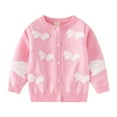 thumbnail image 4 of Baby Girls' Fall Winter Cardigan Sweaters Long Sleeve Coats, 4 of 8