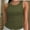 Green, variant on Crew Neck Tank Tops for Women Stretch Camisole Shirts