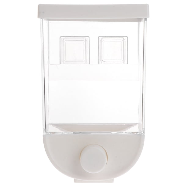 Caja de almacenamiento colgante de cereales de 1000 ml, contenedor de almacenamiento de cocina, dispensador de granola, caja de almacenamiento (blanco)