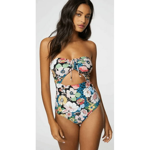 O'Neill BLACK Twiggy Sayulita Floral Print One-Piece Swimsuit, US X-Large