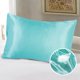 thumbnail image 5 of Funda de almohada de satén suave y sedoso 100% poliéster, ideal para cabello y piel con cremallera (51 * 76 cm * 2 piezas), 5 of 8