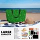 thumbnail image 5 of Fotbe Green Glitter Bolsa de Viaje para Playa - Resistente al Agua, Bolsa Tote de Gran Capacidad y Ligera con 7 Bolsillos para Mujeres y Hombres, 5 of 7