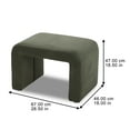 thumbnail image 2 of Better Homes & Gardens Juliette Velvet Pouf, Olive, 2 of 9