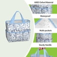 thumbnail image 4 of Garden Tool Bag,Pioneer Flower Floral Print Pattern Garden Tool Organizer,Garden Gifts,Waterproof Multi-Pocket Garden Tool Storage 11.8x5.5x11.4 Inch(Tools NOT Included), 4 of 6
