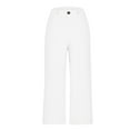 thumbnail image 3 of Cropped Linen Pants Women High Waisted Flare Wide Leg Capri Work Pants Business Casual Ankle Pants with Pockets, 2025 Under 10 Dollar Limited Time, 3 of 6