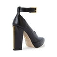 thumbnail image 3 of Maiyet Women's Cecile Leather Ankle Strap Heels 8 Black, 3 of 3