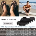 thumbnail image 6 of Men's Soft Flip-Flop Sandals, Light Weight, Shock Proof, Non-Slip, Wide Sole, Canvas Strap, Comfort Thong Slippers for Indoor and Outdoor Beach,Size 8.5-14, 6 of 6