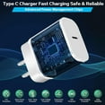 thumbnail image 4 of chalian Samsung Super Fast Charger,USB C Charger Fast Charging Block,3Pack 25W Samsung USB C Wall Charger,10FT Quick USB C Cable for Samsung Galaxy S24 Ultra/S23 FE/S22/S21/S20/A54/A14/Z Fold 5/4/Z, 4 of 7