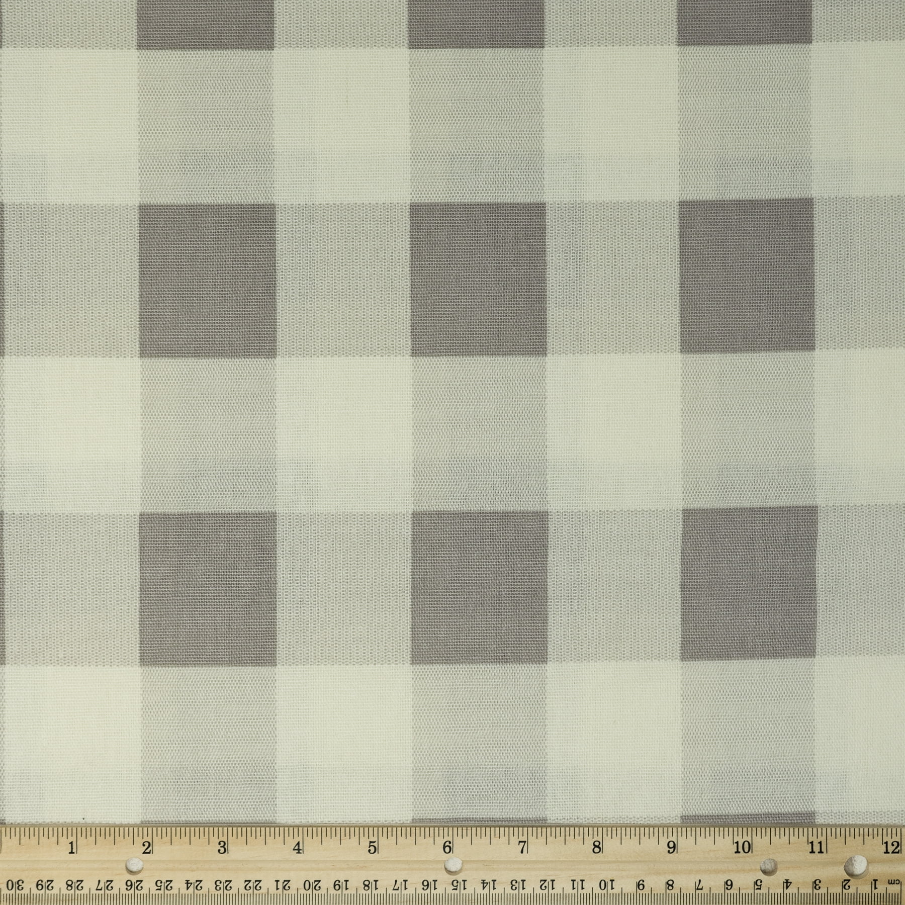 Waverly Inspirations 45' 100% Cotton Plaid Buffalo Sewing & Crafting Fabrics, 8 yd By the Bolt, Gray