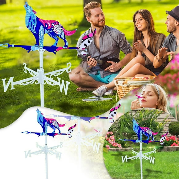 Weathervane Metal Spray Paint Wind Turn Courtyard Outdoor Metal Color Animal Weathervane Decoration Yard Signs with 18x24 Custom