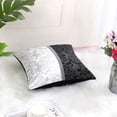 thumbnail image 3 of PiccoCasa 2Pcs Floral Print Throw Pillowcases, 18"x18" Black and Silver 2, 3 of 6