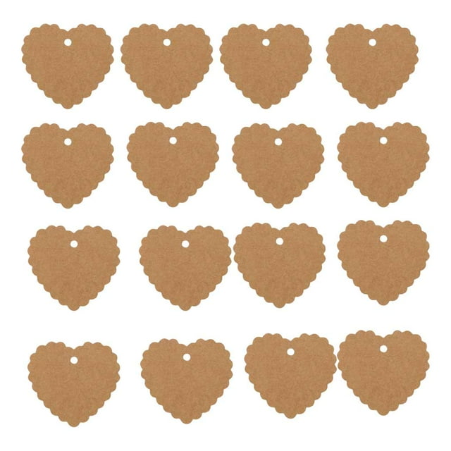 Qarigey Etiquetas de corazón Etiquetas de regalo Tarjetas de embalaje Nota de boda Etiqueta colgante Ropa Zapatos Bolsas Envoltura Accesorios Ropa, zapatos y accesorios Miscelánea Color de papel kraft