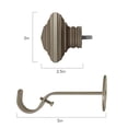 thumbnail image 6 of Elrene Home Fashions Florence Single Curtain Rod with Stacked Square Finial, Antique Pewter, 28" x 48", 6 of 9