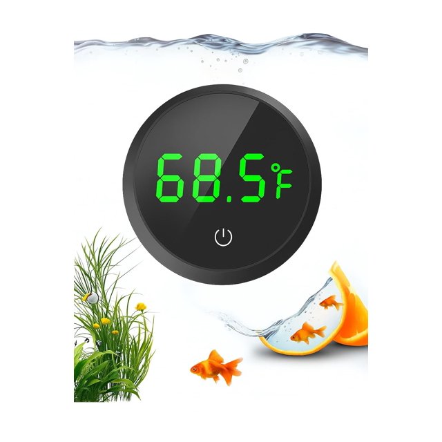 Fish Tank Thermometer Aquarium Thermometer Wireless Touch Stick Digital Aquarium Thermometer LED Display ±1°F for Monitoring The Fish Tank Aquarium Temperature Accessories