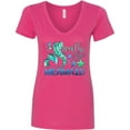thumbnail image 3 of Inktastic Secretly a Mermaid Women's V-Neck T-Shirt, 3 of 5
