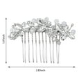 thumbnail image 3 of Vintage Sparkly Hair Combs, Decorative Hair Clips French Rhinestone Barrettes, Crystal Flower Hair Pins Hair Accessories for Women Girls, 3 of 4