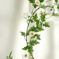 thumbnail image 4 of BalsaCircle 5 feet White Silk Daisy Flowers Garland Magnolia Leaves Hanging Vine Party Decorations, 4 of 8