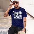 thumbnail image 3 of Liquid Death T-Shirt Casual Tee Shirts For Men, 3 of 6