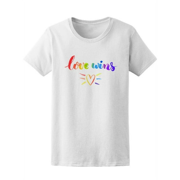 Love Wins Inspirational T-Shirt Women -Image by Shutterstock, Female x-Large