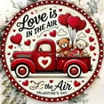 thumbnail image 6 of Qwtwty Car Hanging Accessories Valentine's Day Circular Hanging Wooden Ornament Sign Living Room Bedroom Decoration Pendant Home Door Decoration, 6 of 6