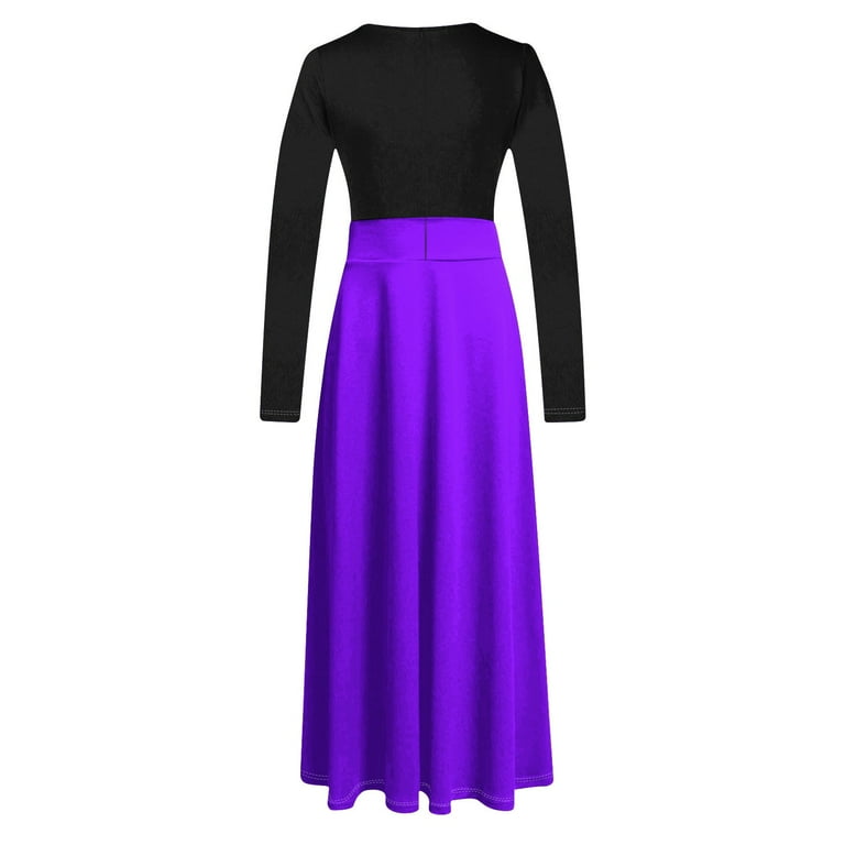 SMihono Fashion Fashion Color Block Dress for Women Classic 1950S