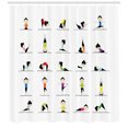 thumbnail image 3 of Ambesonne Gymnastics Shower Curtain, Woman Doing Yoga, 69"Wx70"L, Multicolor, 3 of 3