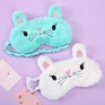 thumbnail image 3 of Coofit Sleep Mask Cute Plush Cartoon Animal Eye Cover Sleeping Eye Mask Blindfold, 3 of 5
