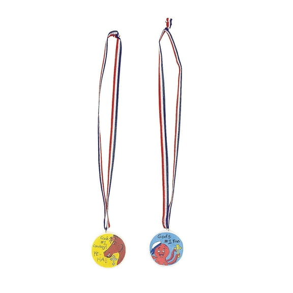 Fun Express Bulk 48 Pieces DIY Plastic Medals