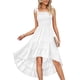 thumbnail image 1 of Vestido de mujer A Line Vestido sin mangas con cuello cuadrado Maxi para cóctel (Blanco L) FLhrweasw Para estrenar, 1 of 7
