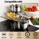 thumbnail image 4 of Juego de utensilios de cocina de inducción de acero inoxidable Daniks Standard de 9 piezas: cacerola, ollas aptas para lavavajillas, escala medidora, tapas de vidrio, para sopa, pasta y estofado, colo, 4 of 5