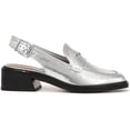 thumbnail image 2 of Franco Sarto Womens Giada Slingback Loafer Heel Silver Metallic 10M, 2 of 5