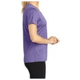 thumbnail image 3 of Yellow Rooster Womens Heather Contender Scoop Neck T-Shirts Purple Heather M, 3 of 8