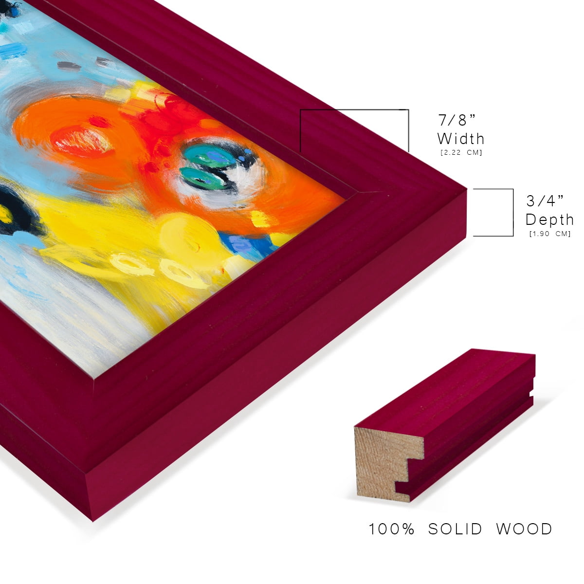 In the Loop II -Framed Print w/glass-Cherry Red