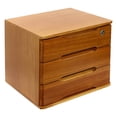 thumbnail image 5 of Modern Rectangle 3-Tier Desktop Storage Box Organizer with Lock Filing Cabinet, 5 of 18