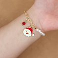thumbnail image 3 of Cute Style 8-Piece Set Adjustable Imitation Pearl Alloy Chain with Christmas Charms Including Tree, Santa, Snowflake, Reindeer Pendants - Festive Jewelry Gift for Men and Women 7.08inch, 3 of 6