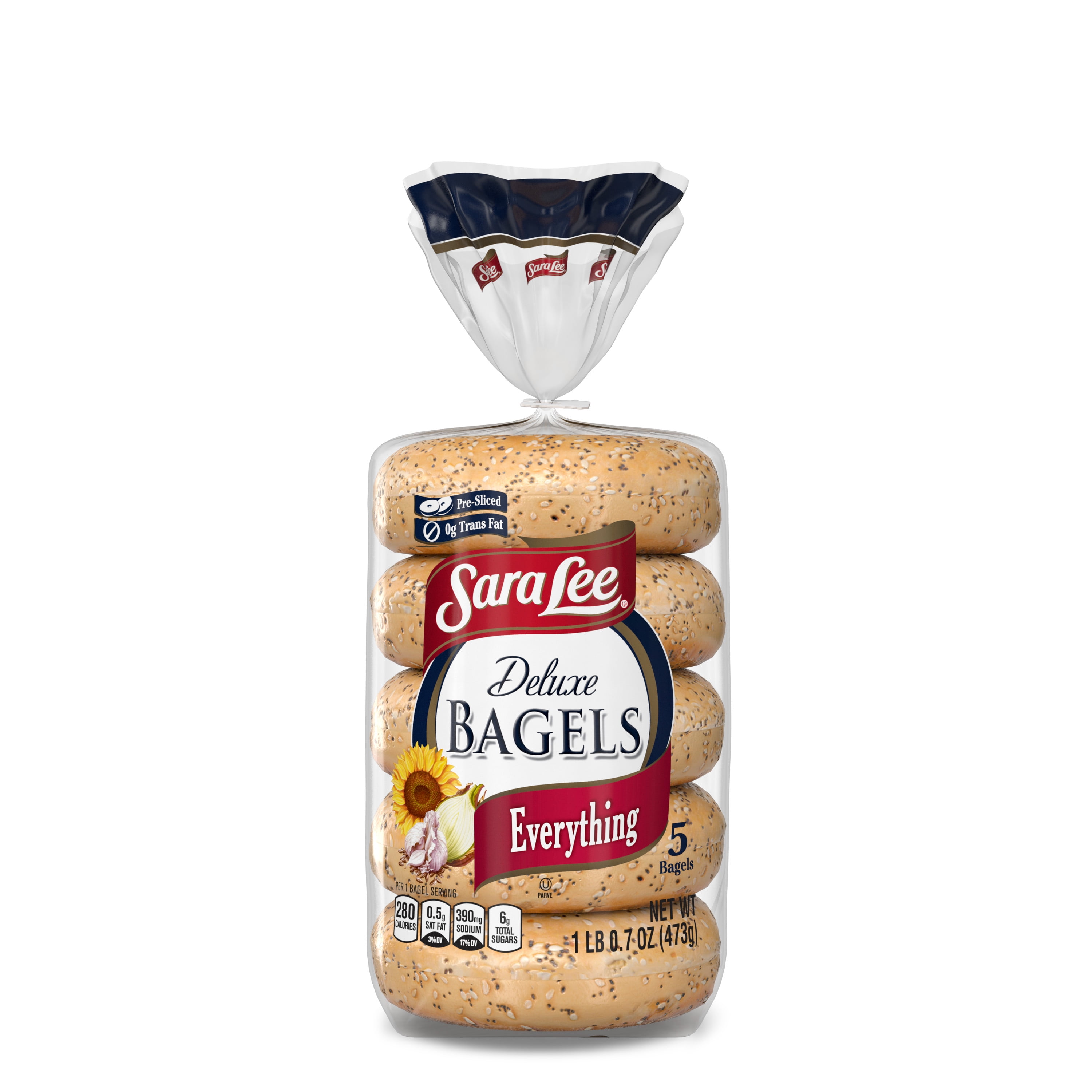 Sara Lee Everything Deluxe Bagel, 5 count,  oz 