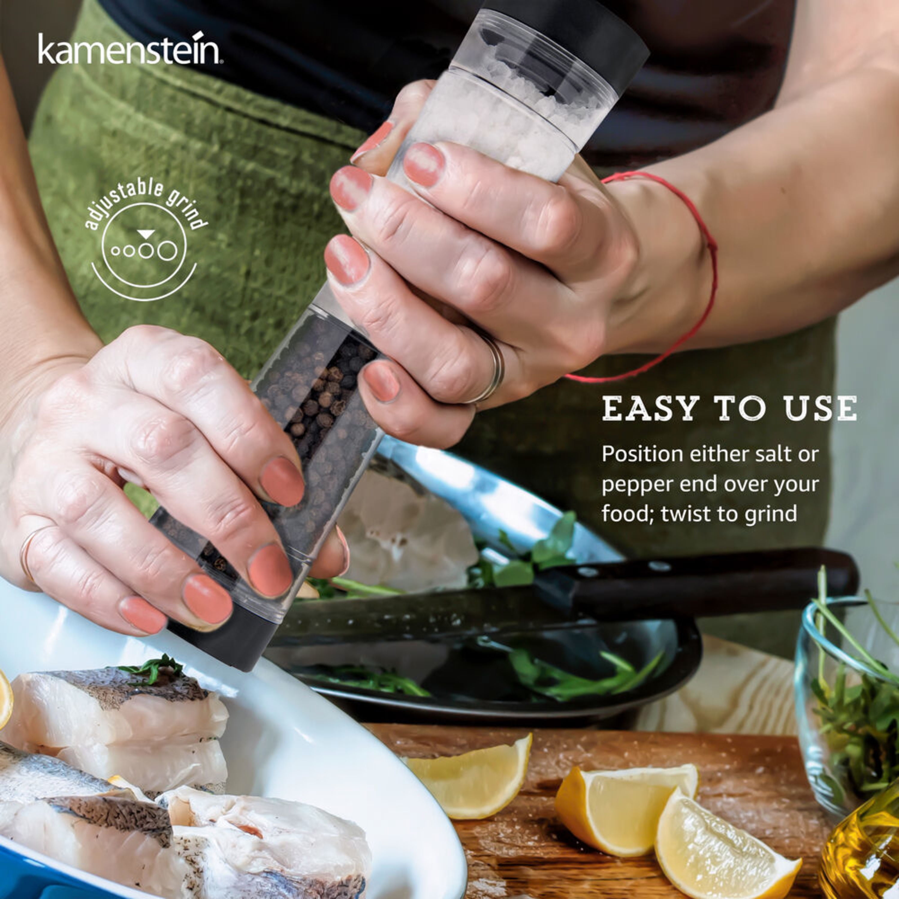 Kamenstein Dual Salt and Pepper Grinder