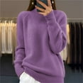 thumbnail image 2 of Dgankt Fall Sweaters for Women Comfortable Long Sleeve Casual Knitted-Neck Blouse Sweater,Size S-XL, 2 of 6