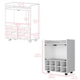 thumbnail image 3 of Aluminum-edged Top Bar Cart | Craft and Serve Drinks in Living Room | Enjoy Sophisticated Mixing and Presentation, 3 of 4