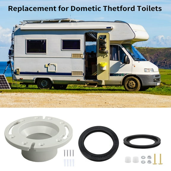Flange,Rv Toilet And Socket Rv Seal And Socket Toilet Kit Rv 385345892 3-in-1 Set Rv 385345892 3-in-1 Kit Rv 385345892