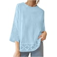 thumbnail image 2 of Kelon Women's Tops, Tees & Blouses Long Sleeve Cowl Neck Boho Tops Dressy Casual Summer Vacation Fashion Clothing 2026 Summer Business Work Basic Tees, XL, 2 of 7