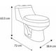 thumbnail image 2 of WC/Inodoro Castel Venus, Cerámica, One Piece, Color Blanco, Doble Descarga, Asiento Cierre Suave, 2 of 5