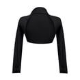 thumbnail image 4 of Kiijoy Toddler Girls Ballet Wrap Top Cardigan Dance Sweater Lightweight Capelet Coat, Black, 2-3 Years, 4 of 4