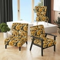 thumbnail image 1 of Designart "Sunny Rustic Sunflower Field I" Yellow Floral Upholstered Accent Chair - Cottage Arm Chair For Living Room, 1 of 7