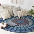 thumbnail image 2 of Round Tapestry Wall Hanging Ombre Hippie Mandala Bohemian Hippy Intricate Indian Tapestries Tablecloth 60 Inches, 2 of 8