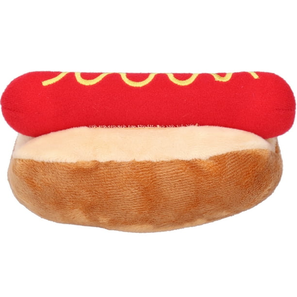 Hot dog outlet plush dog toy