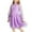 czb# Purple319, variant on Girls Youth Summer Dress Solid Color Mesh Patchwork Long Sleeve Neck High Waist A-Line Pleated Flowy Fashionable Breathable Beach Birthday Party Casaul Dailywear,White,14 Years